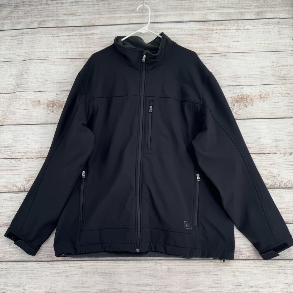 REI Co-Op Full Zip Fleece Lined‎ Windbreaker Jacket Men's Size XXL Black